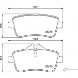 Тормозные колодки, дисковые, комплект PAGID Mercedes GL (X166) 2 Внедорожник 5.5 GL 63 AMG 4 matic 551 л.с. 2012 – 2024 252 15 25216 T2214