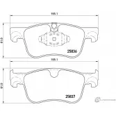 Тормозные колодки, дисковые, комплект PAGID 2 5836 Citroen C4 Grand Picasso 2 (H, EMP2) Минивэн 2.0 BlueHDi 135 136 л.с. 2013 – 2024 T2291 25837