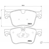 Тормозные колодки, дисковые, комплект PAGID Citroen C4 Grand Picasso 2 (H, EMP2) Минивэн 2.0 BlueHDi 135 136 л.с. 2013 – 2024 T2292 25834 2 5833