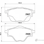 Тормозные колодки, дисковые, комплект PAGID 1193396891 25 827 T2304 25828