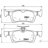 Тормозные колодки, дисковые, комплект PAGID 25 841 T2314 Peugeot 308 2 (T9, 4C) Хэтчбек 1.6 Flex 173 л.с. 2015 – 2024 25842