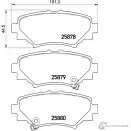 Тормозные колодки, дисковые, комплект PAGID 25879 Mazda 3 (BM, BN) 3 Седан 2.5 (SP25) 188 л.с. 2013 – наст. время 25 878 T2317