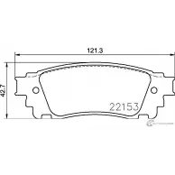 Тормозные колодки, дисковые, комплект PAGID Lexus NX (AZ10) 1 Кроссовер D9039D1805 2 2153 T2465