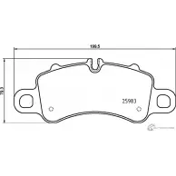 Тормозные колодки, дисковые, комплект PAGID 0ACW0 T2626 259 83 Porsche Cayman (982) 4 Купе 2.5 S 350 л.с. 2016 – 2024