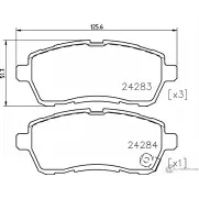 Тормозные колодки, дисковые, комплект PAGID 242 83 24284 T2646 Mazda 2 (DJ) 4 Хэтчбек 1.5 107 л.с. 2014 – 2025