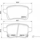Тормозные колодки, дисковые, комплект PAGID T2703 V2TN930 1437029907 GQALK B
