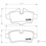 Тормозные колодки, дисковые, комплект PAGID T2718 OVDPX 24289 170 1 5 1193397443
