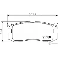 Тормозные колодки, дисковые, комплект PAGID 7289D400 1193397472 T3006 215 58
