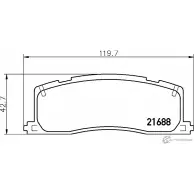 Тормозные колодки, дисковые, комплект PAGID 2168 8 T3010 7381D501 Toyota Previa (XR10, XR20) 1 Минивэн 2.4 (TCR10) 160 л.с. 1993 – 1997