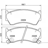 Тормозные колодки, дисковые, комплект PAGID 23005 Nissan Presea (R11) 2 Седан 1.8 125 л.с. 1997 – 2000 T3038 23 004