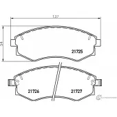 Тормозные колодки, дисковые, комплект PAGID 21726 2172 5 T3041 Hyundai Tiburon (RD2) 1 Купе 2.0 141 л.с. 1996 – 2001