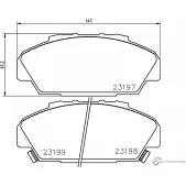 Тормозные колодки, дисковые, комплект PAGID 2 3197 T3070 23198 Acura Vigor 1 (CC) 1991 – 1994