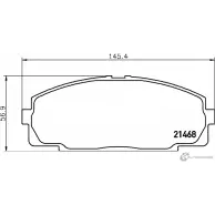 Тормозные колодки, дисковые, комплект PAGID T3083 7A5BFY 2 1468 Toyota Hiace (XH10) 4 Фургон 2.5 D 4D 4WD (KLH18. KLH28) 88 л.с. 2001 – 2006