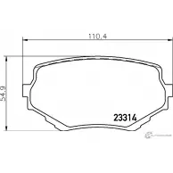 Тормозные колодки, дисковые, комплект PAGID 7559D680 Suzuki Grand Vitara (GT) 1 Кабриолет 2 3314 T3112