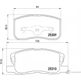 Тормозные колодки, дисковые, комплект PAGID Mitsubishi Colt 6 (Z3, Z2) Хэтчбек 1.5 (Z23) 105 л.с. 2006 – 2012 253 09 25310 T3135