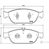 Тормозные колодки, дисковые, комплект PAGID 2515 8 Mercedes E-Class (A207) 4 Кабриолет 4.7 E 550 407 л.с. 2011 – 2025 T3155 25590