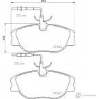 Тормозные колодки, дисковые, комплект PAGID T5084 Fiat Scudo (220) 1 Универсал 1.6 79 л.с. 1996 – 2006 21802 218 01