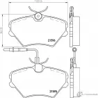 Тормозные колодки, дисковые, комплект PAGID N0DD5BC T5086 2159 5 Renault Laguna (B56) 1 Хэтчбек 2.2 D (B56F/2) 83 л.с. 1993 – 2001