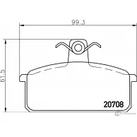 Тормозные колодки, дисковые, комплект PAGID T5094 IY60F 207 08 1193398117