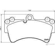 Тормозные колодки, дисковые, комплект PAGID T5148 236 93 Volkswagen Touareg (7LA, 7L6, 7L7) 1 Внедорожник 4.2 FSI 314 л.с. 2007 – 2009 7878D1014