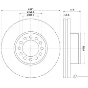 Тормозной диск DON 98200 1912 0 1 98200 1912 CVD666 Volkswagen Passat (B6) 4 2005 – 2010