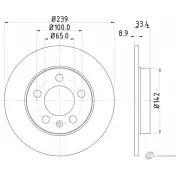 Тормозной диск DON D 612GA 5028740976336 1223220955 PCD11712