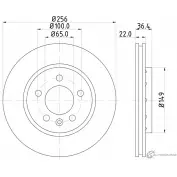 Тормозной диск DON F7 3CTBP PCD12452 5028740974851 Volkswagen Golf 4 (1J1) Хэтчбек 2.8 GTI 200 л.с. 2002 – 2003