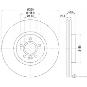 Тормозной диск DON QK Q6B PCD13172 5028740975254 Volvo V40 2 (526) Кросс Кантри T3 152 л.с. 2015 – 2019