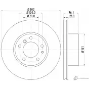 Тормозной диск DON PCD14652 5028740979177 US D92V 1223224157
