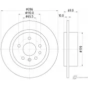 Тормозной диск DON 5028740979115 PCD14682 37PZ PDJ Saab 9-5 (YS3E) 1 Универсал 3.0 V6t 200 л.с. 1998 – 2009