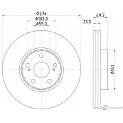 Тормозной диск DON PO QZJE PCD15462 5028740983532 1223224747