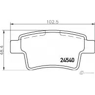 Тормозные колодки дисковые, комплект DON 24 540 Peugeot 408 1 (PF2) Седан 1.6 Vti 120 л.с. 2012 – 2025 PCP1184 BAY11P0