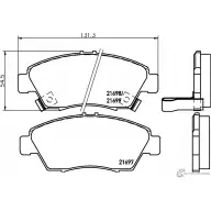 Тормозные колодки дисковые, комплект DON 21 697 21698 Honda Capa 1 (GA) Минивэн PCP1223