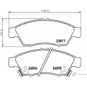 Тормозные колодки дисковые, комплект DON 23 817 Suzuki Liana (ER, RH) 1 Хэтчбек 2.3 155 л.с. 2004 – 2007 24034 PCP1295