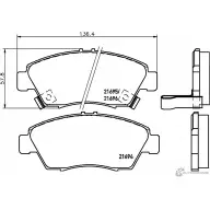 Тормозные колодки дисковые, комплект DON PCP1308 21695 21 694 Honda Mobilio 1 (GB) Минивэн