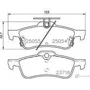 Тормозные колодки дисковые, комплект DON PCP1397 25054 2 4574 1194137067