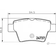 Тормозные колодки дисковые, комплект DON Peugeot 207 1 (WA, WC, PF1) Хэтчбек 1.6 xS Flex 113 л.с. 2008 – 2025 2473 7 PCP1400 LKBEFJ