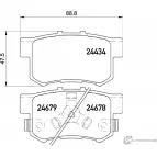 Тормозные колодки дисковые, комплект DON 24679 Honda Crosstour 1 (TF) Кроссовер 3.5 275 л.с. 2009 – 2012 2443 4 PCP1443