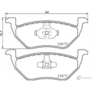 Тормозные колодки дисковые, комплект DON 2 4670 Ford Escape 2 (CD2, ZD) Кроссовер 2.3 4WD 155 л.с. 2007 – 2008 24671 PCP1512