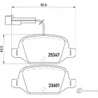 Тормозные колодки дисковые, комплект DON Fiat 500X (334) 1 Кроссовер 1.4 LPG 120 л.с. 2017 – 2024 PCP1520 236 01 25347