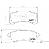 Тормозные колодки дисковые, комплект DON 24230 24 229 Mitsubishi Mirage 6 (A0, A1) 2012 – 2016 PCP1524
