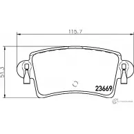 Тормозные колодки дисковые, комплект DON 23669 168 1 4 WJ9IHV 1424220768 PCP1643