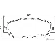 Тормозные колодки дисковые, комплект DON 2276 8 1424229549 8LZ5V7 PCP1724