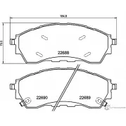 Тормозные колодки дисковые, комплект DON K7R 60 Ford Ranger 6 (T6, TKE) Пикап 2.0 EcoBlue 4x4 213 л.с. 2018 – 2025 PCP1836