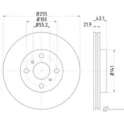 Тормозной диск NISSHINBO ZT4D AO Toyota Porte (AP10) 1 2004 – 2012 ND1024 4260480928744