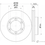 Тормозной диск NISSHINBO 4260480928799 ND1033 1276518581 K DPXE