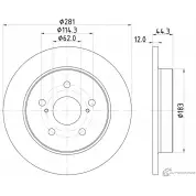 Тормозной диск NISSHINBO ND1111K Lexus NX (AZ10) 1 Кроссовер 2.0 300 (AGZ10. AYZ10) 238 л.с. 2017 – наст. время XM UVTN8