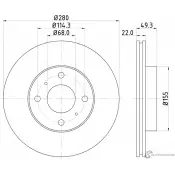 Тормозной диск NISSHINBO ND2023K 4260480932055 1276519229 2QL 6TZW