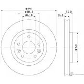 Тормозной диск NISSHINBO Nissan X-Trail (T32) 3 Кроссовер 2.5 ALL MODE 4x4 i (NT32) 169 л.с. 2014 – наст. время ND2049K 87V WHG1