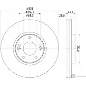 Тормозной диск NISSHINBO PRLXF 2 4260480931805 Hyundai Grandeur (TG) 4 Седан 2.4 164 л.с. 2006 – 2008 ND6029K